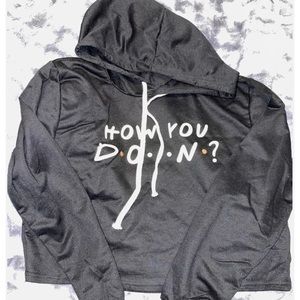 FRIENDS “HOW YOU DOIN” Pullover Cropped Hoodie